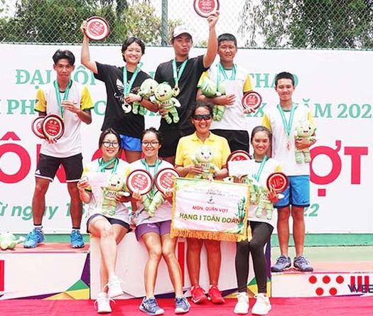 Kết quả và lịch thi đấu tennis Đại hội TDTT TPHCM 2022: Phú Nhuận quét sạch Vàng