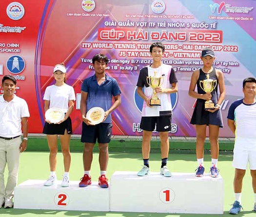 Kết quả tennis ITF U18 nhóm 5 Tây Ninh ngày 26/6: Phạm La Hoàng Anh vô địch đơn nam