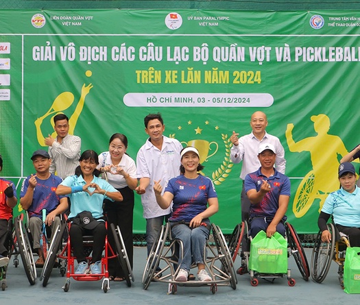 Giải Vô địch các CLB Quần vợt & Pickleball trên xe lăn 2024: Quy tụ gần 100 tay vợt