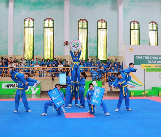 Ấn tượng với võ nhạc Vovinam ở Giải thể thao học sinh toàn quốc