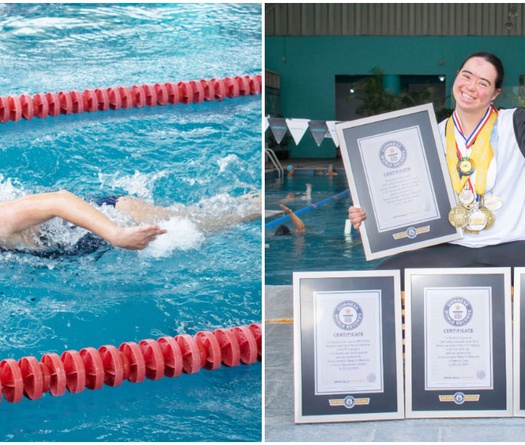 Cô gái khuyết tật mê Michael Phelps lập 4 kỷ lục thế giới Guinness