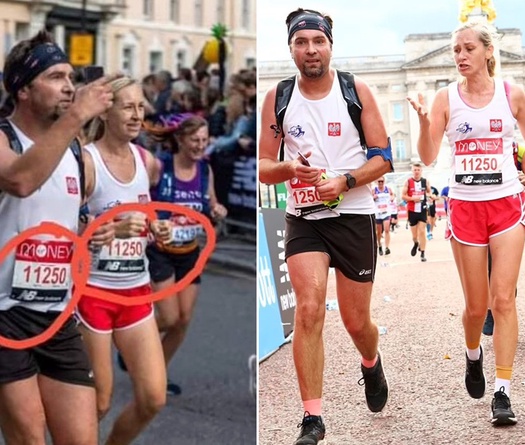 Cặp vợ chồng bị bắt quả tang chạy cùng số bib tại giải marathon