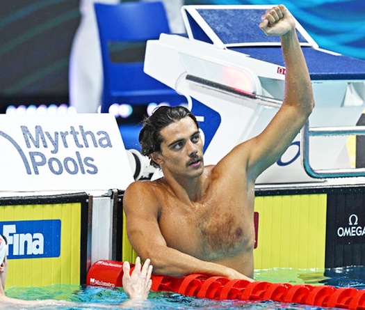 Chàng trai Ý lập kỷ lục thế giới đầu tiên tại giải bơi thế giới 2022