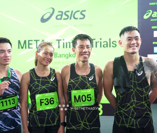 Anh Trí suýt lên bục, Quang Nhật có PB 10km tại ASICS META : Time : Trials Bangkok 2022