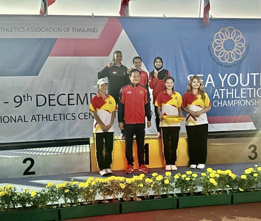 Tuyển Việt Nam xếp nhất giải điền kinh trẻ Đông Nam Á 2023