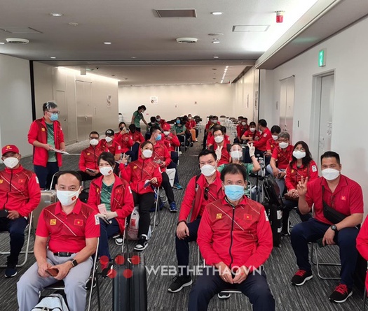 Những hình ảnh đầu tiên tại Nhật Bản của đoàn thể thao Việt Nam dự Olympic 2021