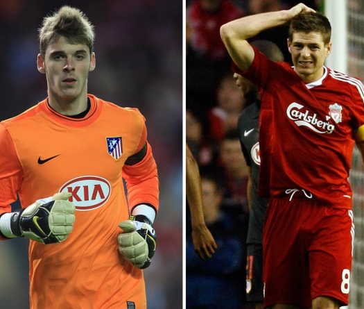 Đội hình Liverpool và Atletico năm 2010 bao gồm cả... De Gea