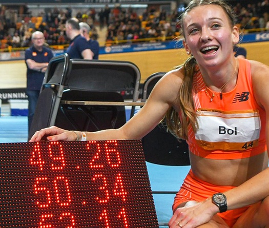 Sao điền kinh Hà Lan Femke Bol phá kỷ lục thế giới chạy 400m trong nhà tồn tại 41 năm