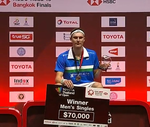 Kết quả cầu lông Thái Lan mở rộng chung kết hôm nay: Axelsen lấy Cúp như đi dạo!