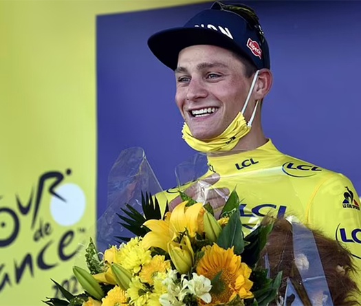 Mathieu van der Poel "xé" áo vàng Tour de France