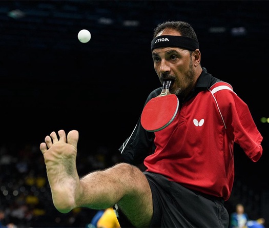 Bóng bàn Paralympic: Tuyển thủ Ai Cập không tay truyền cảm hứng mạnh mẽ