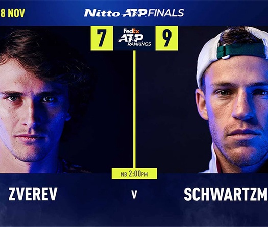 Dự đoán Zverev vs Schwartzman: Bán kết ATP Finals không dành cho cả hai!