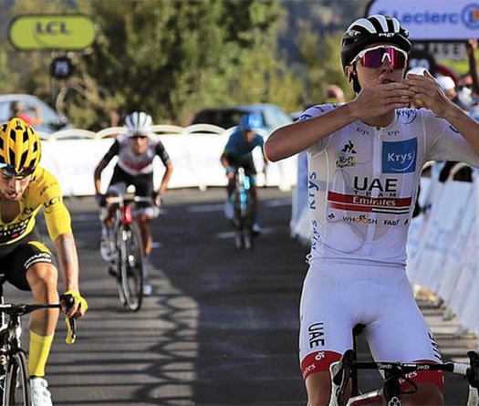 Kết quả chặng 15 cuộc đua xe đạp Tour de France:  Pogacar thắng chặng, Bernal khó bảo vệ áo vàng chung cuộc