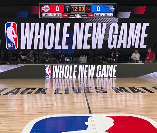 Hé lộ hình ảnh sân đấu chính thức của NBA tại Orlando