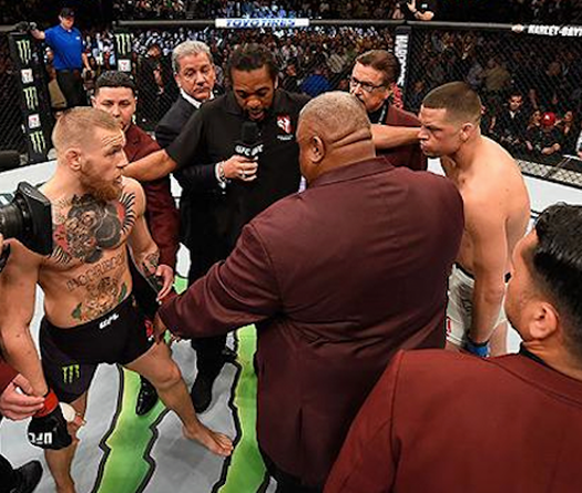 Conor McGregor đấu khẩu Nate Diaz vì tuyên bố Max Holloway bị cướp chiến thắng