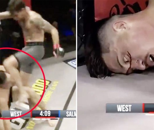 Võ sĩ MMA dính chấn thương rợn người vì đòn gối phạm luật