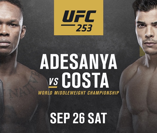 Lịch thi đấu UFC 253: Israel Adesany vs. Paulo Costa