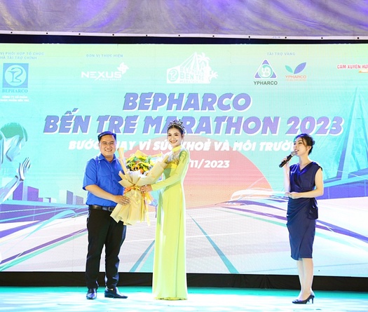 Hoa hậu Môi trường Thế giới Nguyễn Thanh Hà làm đại sứ giải chạy Bepharco Bến Tre Marathon 2023
