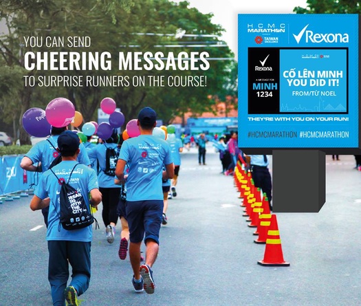Mới lạ: CĐV nhắn tin “tiếp lửa” cổ vũ runner từ xa ở Ho Chi Minh City Marathon 2019