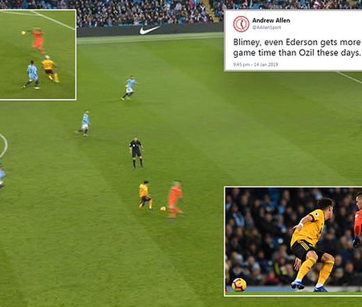 Người hâm mộ Man City phát cuồng với pha dâng cao như một tiền vệ của thủ môn Ederson