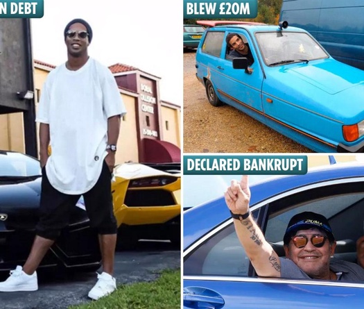 Những ngôi sao bóng đá từ triệu phú biến thành con nợ