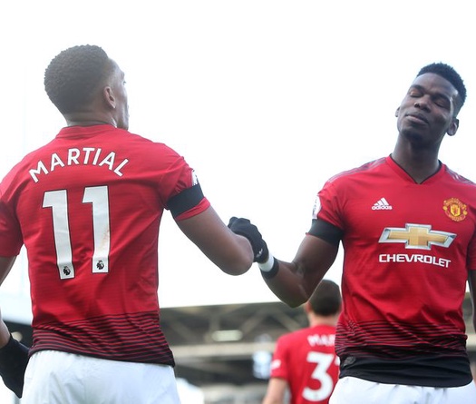 Choáng với thống kê từ bộ đôi tấn công mới Pogba - Martial giúp MU bay cao