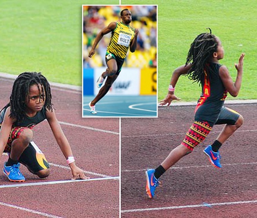 Choáng với kỷ lục chạy 100m của ‘Usain Bolt con’ 7 tuổi