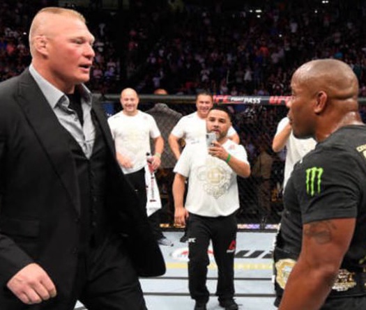 Daniel Cormier dọa 'đập' Brock Lesnar ở... Wrestle Mania