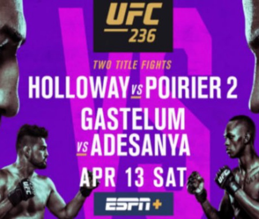 TRỰC TIẾP UFC 236: Max Holloway vs. Dustin Poirier  