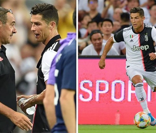 HLV Sarri tiết lộ sự thật về mâu thuẫn đường biên với Ronaldo