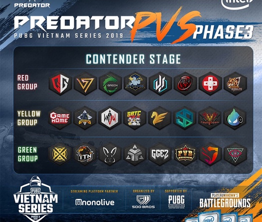 Trực tiếp Predator PUBG Vietnam Series Phase 3 - Vòng Contender ngày 21/8