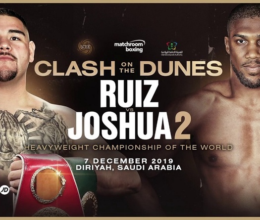 Lịch thi đấu quyền anh thế giới 2019: Anthony Joshua vs Andy Ruiz Jr