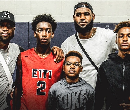 Con trai của LeBron James và Dwyane Wade được chú ý hơn nhiều đội NBA