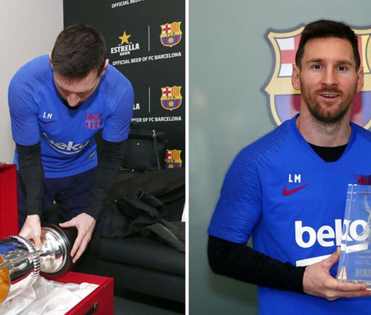 Messi và Ramos nhận giải thưởng trước trận Siêu kinh điển Barca vs Real Madrid