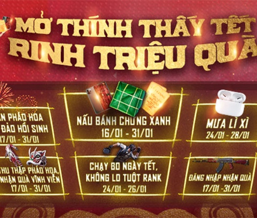 Chuỗi sự kiện Tết 2020 PUBG Mobile: Hàng loạt quà khủng cho game thủ