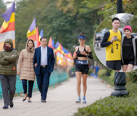 Hoa hậu Việt Nam và “hot boy” bóng rổ Thăng Long Warriors “ngược gió” chinh phục Hồ Tây dưới giá lạnh Tết Canh Tý 2020