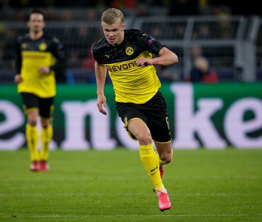 Haaland chạy nước rút gần bằng kỷ lục thế giới trong trận Dortmund vs PSG