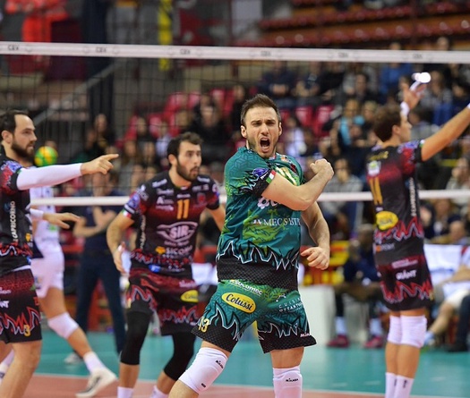 Thắng trận thứ 6 liên tiếp Perugia vững vàng ở ngôi vị số 1 bảng D Champions League Volley 2020