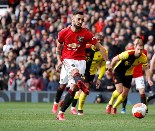 Fernandes của MU có thành tích đá phạt đền hoàn hảo trong 4 năm qua