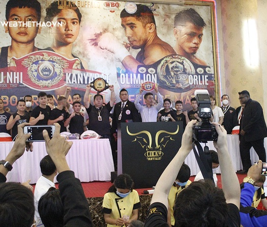 Chùm ảnh buổi cân sự kiện tranh đai WBO Châu Á Thái Bình Dương
