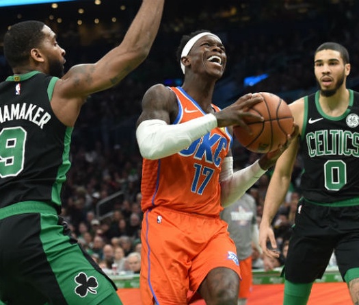 Dennis Schroder trở thành người hùng, OKC Thunder thắng sít sao Boston Celtics