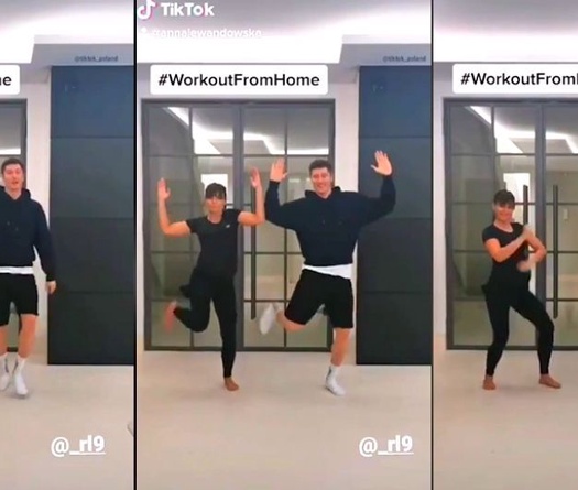 Lewandowski cùng vợ gây sốt trên Tik Tok khi cách ly tránh dịch COVID-19