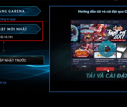 Cách cập nhật thủ công LMHT mới nhất