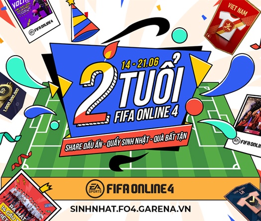 Chuỗi sự kiện sinh nhật FO4 2 tuổi: Tặng cả thẻ cầu thủ Việt Nam