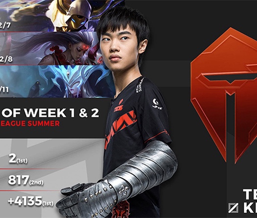 TES Knight được chọn làm MVP LPL Mùa Hè tuần 1+2