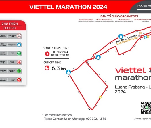 Cung đường chạy Viettel Marathon Luang Prabang Unitel 2024 có gì thú vị?
