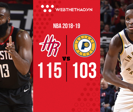 Sau tin đồn chia tay Carmelo Anthony, James Harden và đồng bọn bất ngờ "làm gỏi" Indiana Pacers 