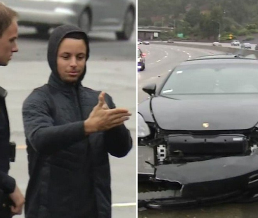 Video Stephen Curry gặp tai nạn giao thông xuất hiện: Quá may mắn cho siêu sao Golden State Warriors