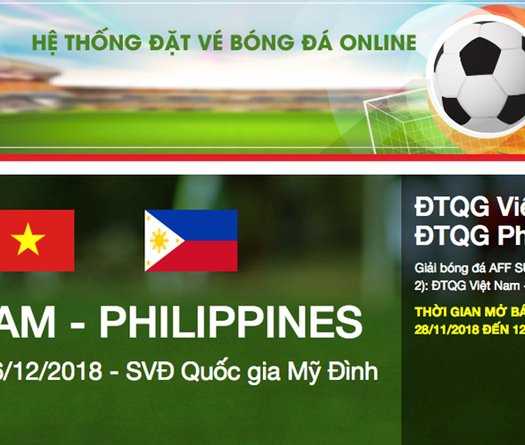 10h sáng nay mở hệ thống bán 20.000 vé online trận Việt Nam - Philippines