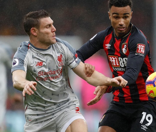 HLV Klopp giải thích lý do xếp Milner đá hậu vệ phải ở trận gặp Bournemouth